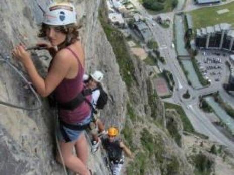 Via ferrata de Val d'Isère - partie haute des Plates de la Daille