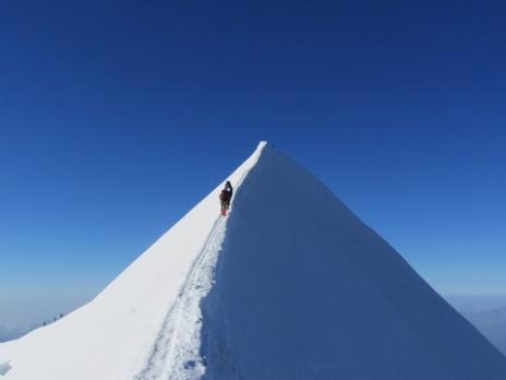 Castor 4228m arête final - guides des Arcs