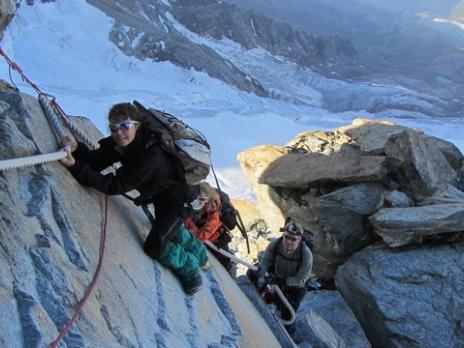 Pollux 4091m passage d"escalade avant le sommet