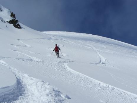 Ski hors piste à Villaroger avec les guides des Arcs