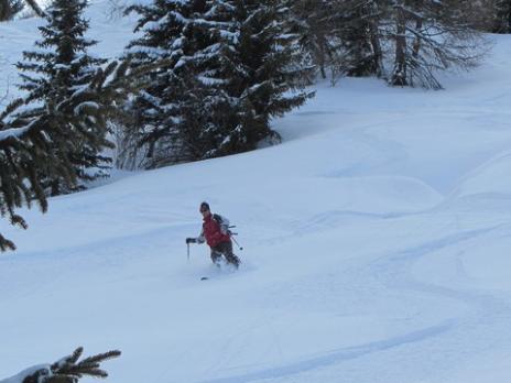Ski hors piste à Villaroger avec les guides des Arcs