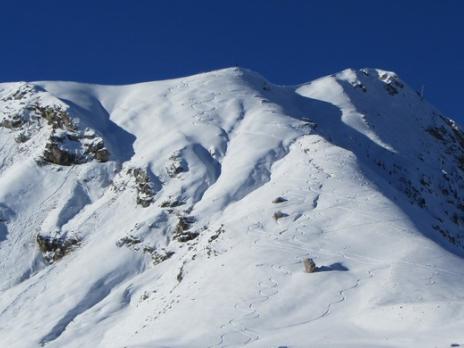 les Arcs, peu de neige mais des beau virages