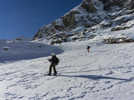 Descente du col de l'Ouille Noire.