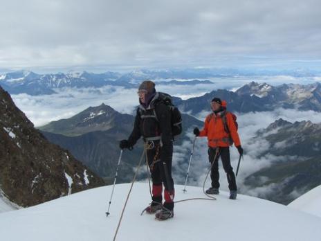 Le sommet superbe vue sur le versant Italien
