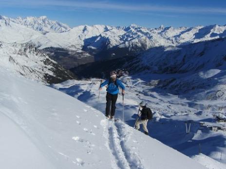 Les Arcs montée à l'Aiguille Grive