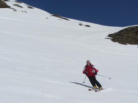 Ski de randonnée aux Arcs - Descente combe de la Commune