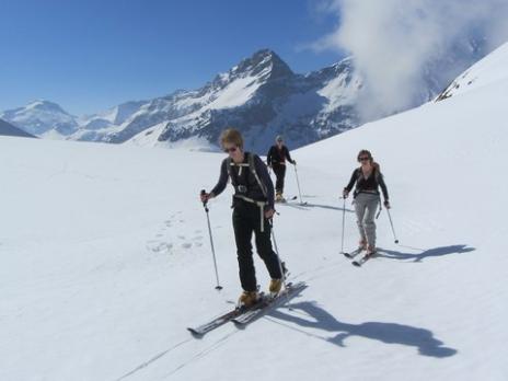 Ski de randonnée aux Arcs - Montée Crête des Lanchettes