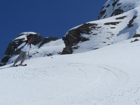 Ski de randonnée aux Arcs - Descente vers Peisey