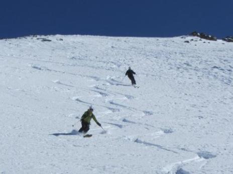 Ski de randonnée au départ de val d'Isère, descente par le glacier du Gros Caval