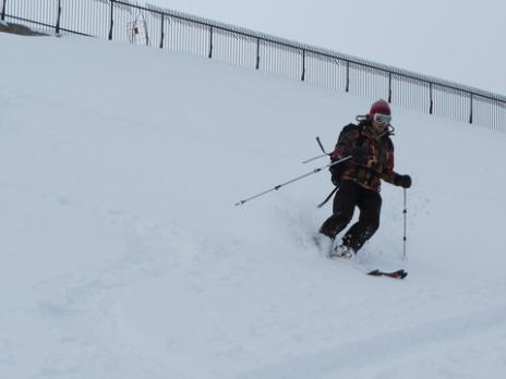 Ski de randonnée descente sous le Fort de la Platte
