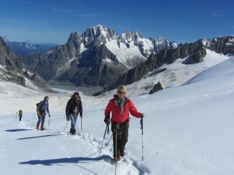 Vallée Blanche - l' Aiguille Verte - guides des Arcs