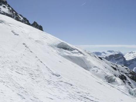Sur le glacier du Geay