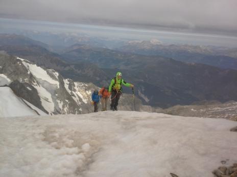 En arrvant eu sommet du Dome des GLaciers