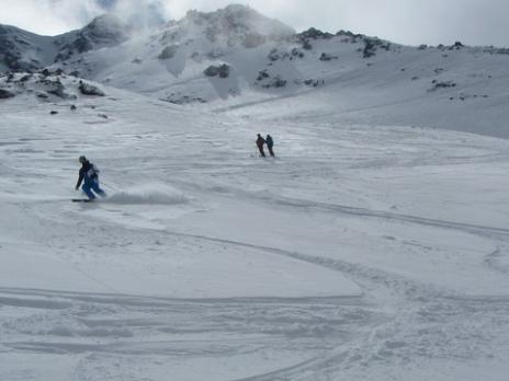 Ski hors piste la Plagne - face nord de Bellecote
