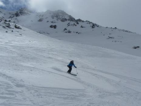 Ski hors piste la Plagne - face nord de Bellecote