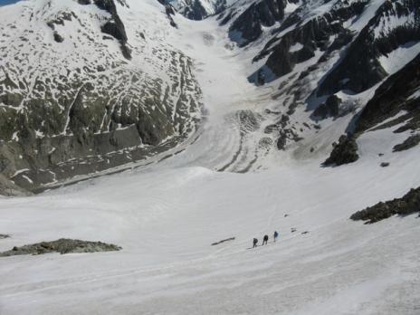 Sur le blacier du Mont Tondu
