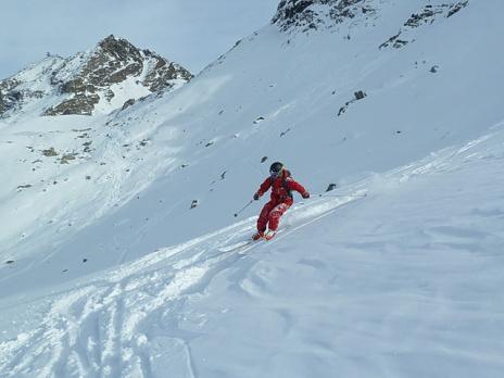 Descente du vallon de Rosset.