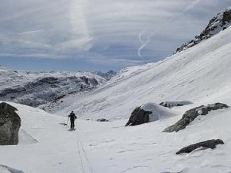 Retour vers le col de la Vanoise.