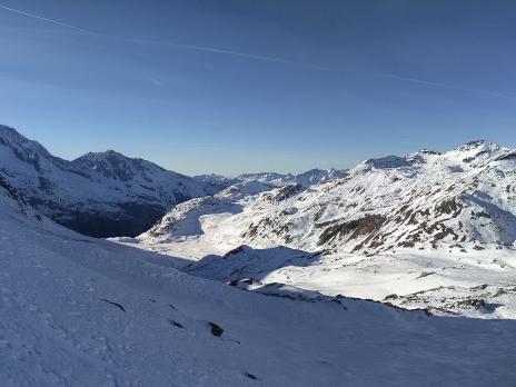 Vue côté français du col du Rocher Blanc.