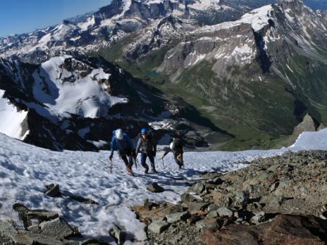 En arrivant au sommet du Mont Pourri