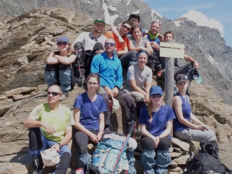 Le groupe au col de la Lauze avant la derniére descente