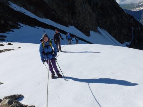 En arrivant au sommet du Dome