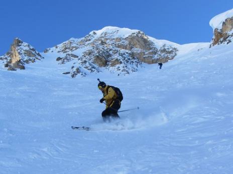 Ski de couloir à Tignes - guides des Arcs