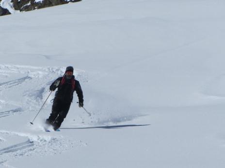 Hors piste rando au départ de Val d'Isère, glacier du Montet