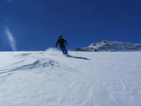 Hors piste rando au départ de Val d'Isère, glacier des Sources de l'Isère
