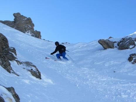 Ski de couloir à Tignes - guides des Arcs