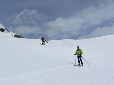 Ski de randonnée dans le Beaufortain, le col de la Charbonnière.