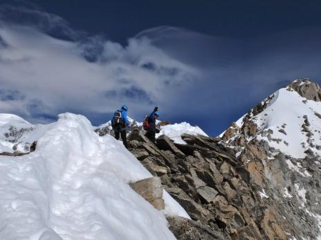 Sur l'arête de la Tour Ronde