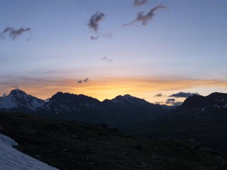 lever du jour sur le vallon de la rocheure.