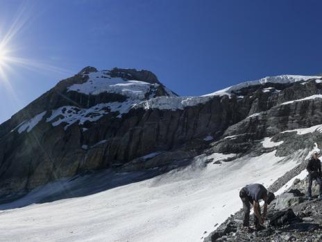 Les séracs de la face nord de la grande Motte.