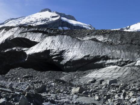 La langue terminale du glacier.