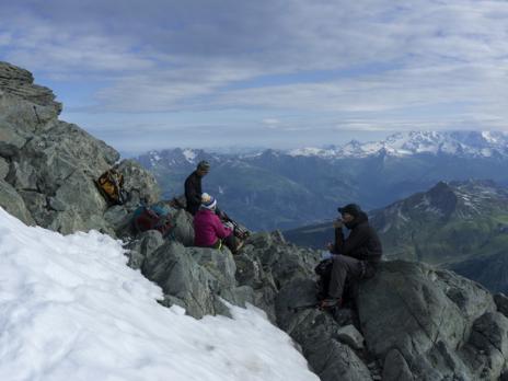 Sommet des Pichères et pause casse croûte.