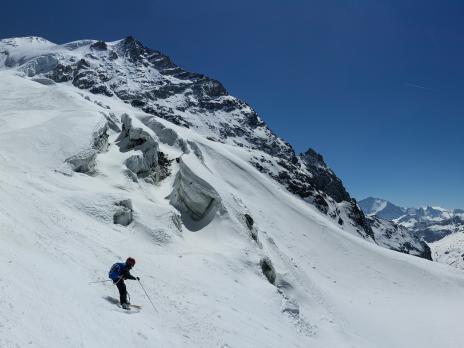 Desente au milieu des crevasses