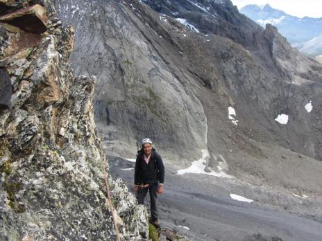 Grande Gliére escalade au dessus du col des schistes