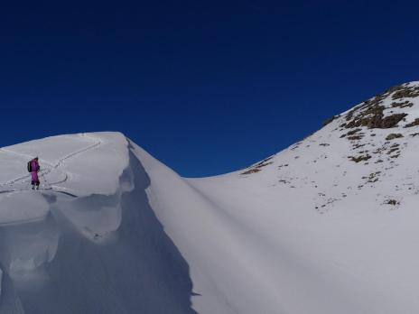 Hors piste La Plagne - montée en ski de rando au Friolin
