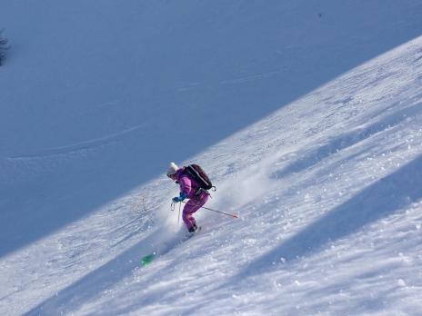 Hors piste La Plagne - face Nord du Friolin