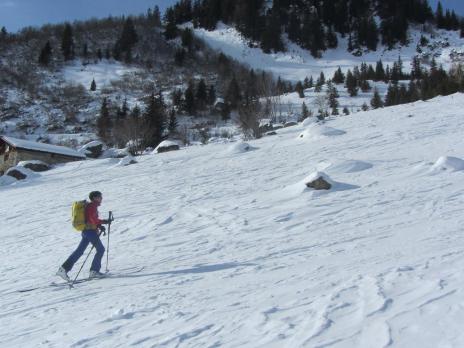 ski de randonnée - montée au col de Portette Beaufortain