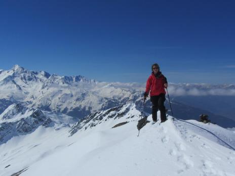 ski de randonnée en Vanoise - montée à la pointe Rousse, le sommet.
