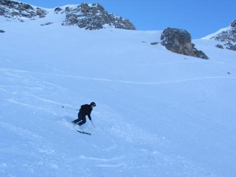 Hors piste Tignes face nord de Pramecou