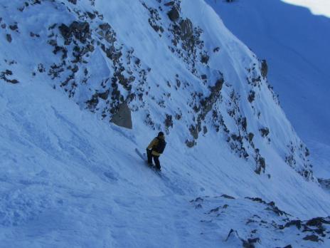 Hors piste Val d'Isère couloir des pisteurs