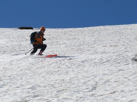 Descente au dessus du plateau de la Sassière