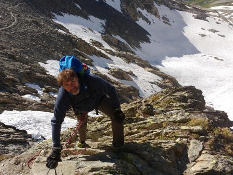Le Mont Tondu - les câbles pour accéder au col du Tondu