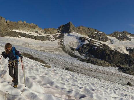 sur le glacier de la Mahure