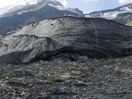 le front du glacier de Pramort