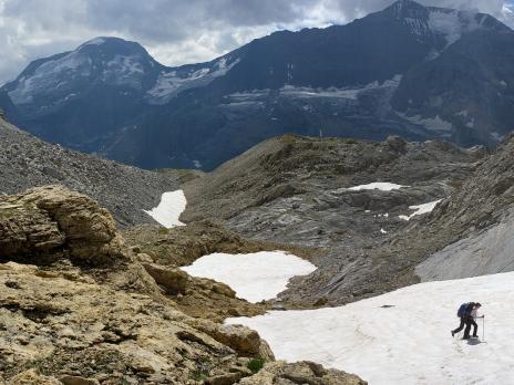 en arrivant au col de Roche Noire