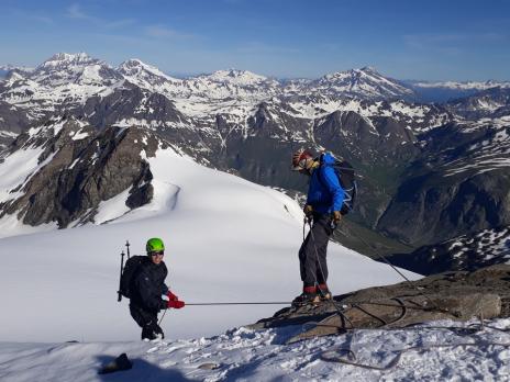 Le départ de la descente